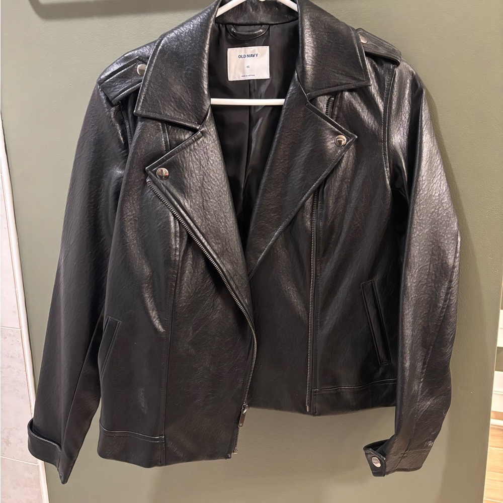 Women’s faux Black Leather Jacket
